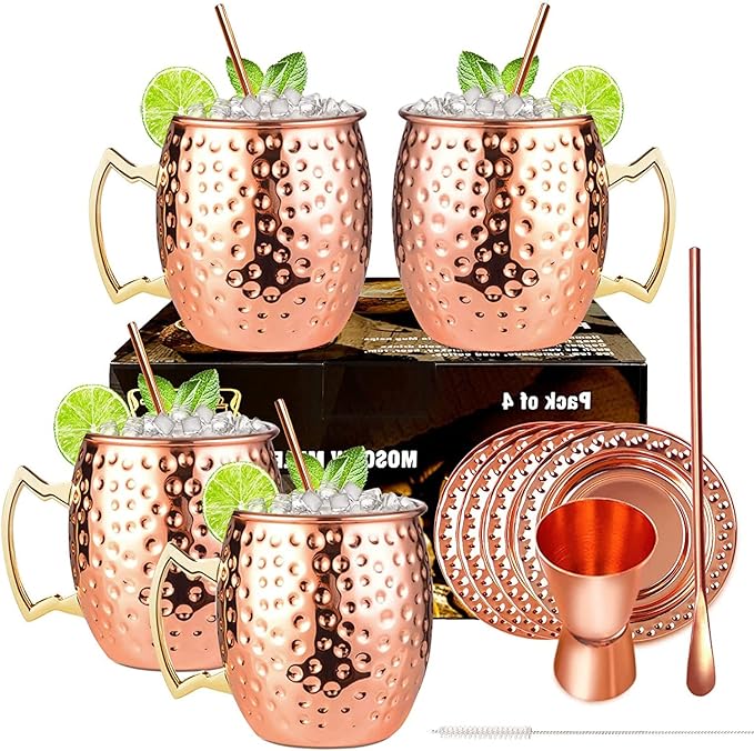 tasses moscow mule en cuivre